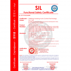 SIL3認證證書AOX-Q;AOX-VR